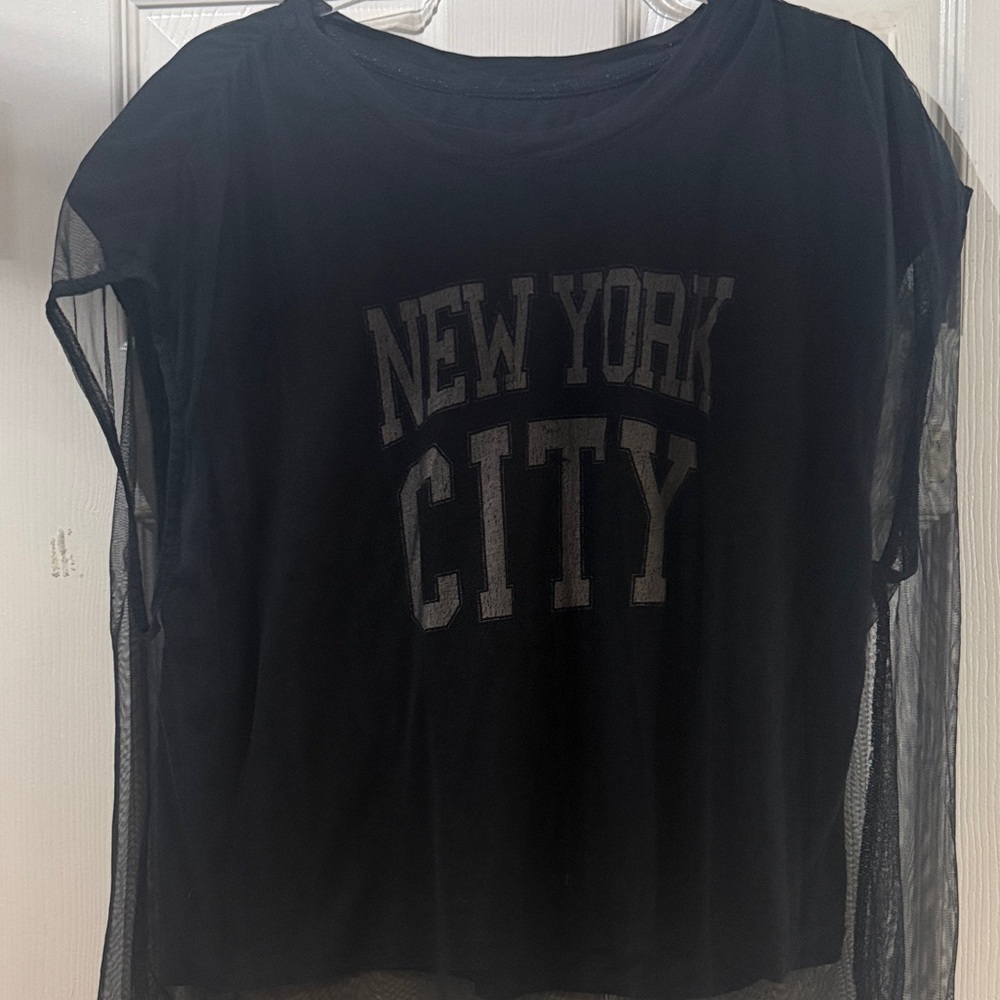 Anthropologie Black Graphic Tee - Picture 6 of 9